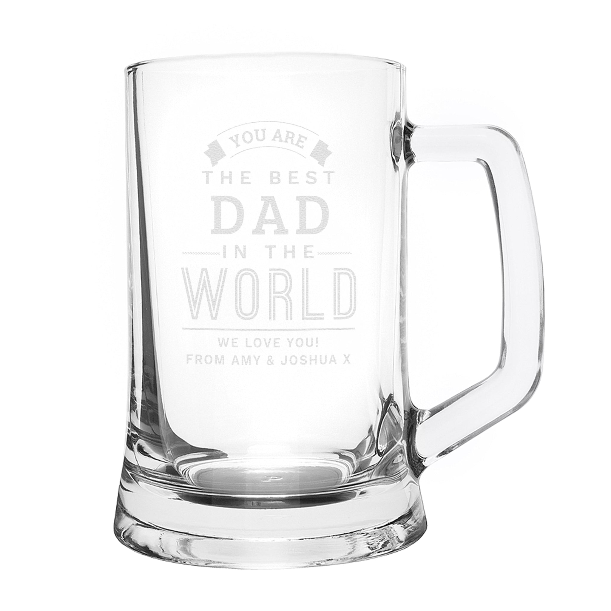 Personalised Best in The World Pint Stern Tankard: 5 - Tankards By Gift Moments