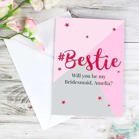 Personalised #Bestie Card: 1 - Greeting Cards By Gift Moments
