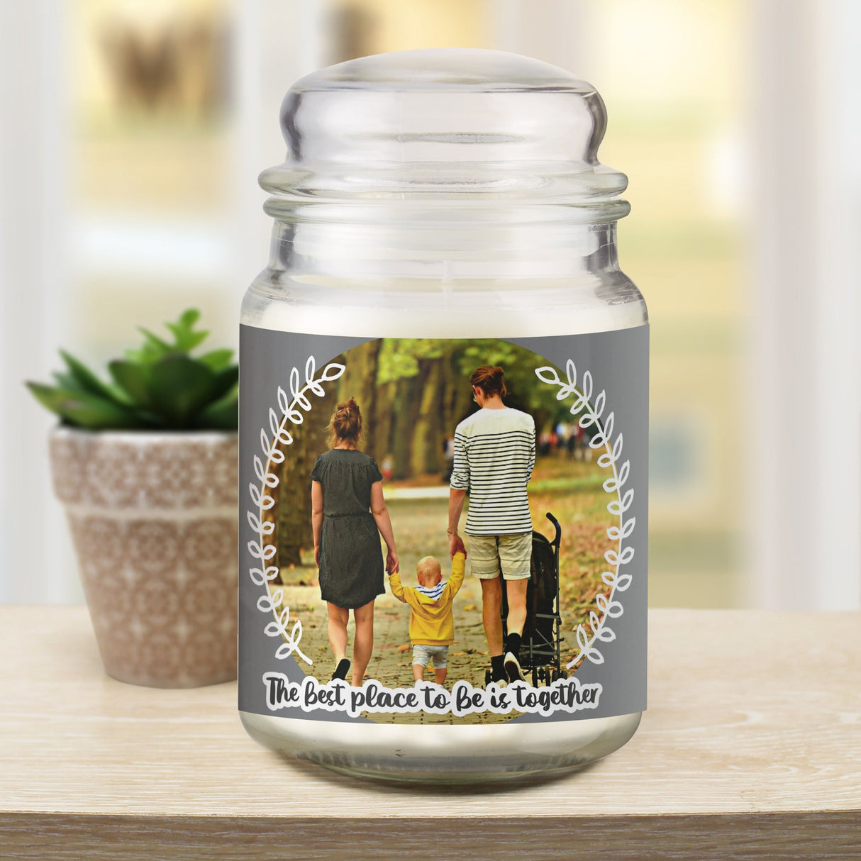 Personalised Better Together Photo Upload Large Scented Jar Candle: 1 Candles By Gift Moments