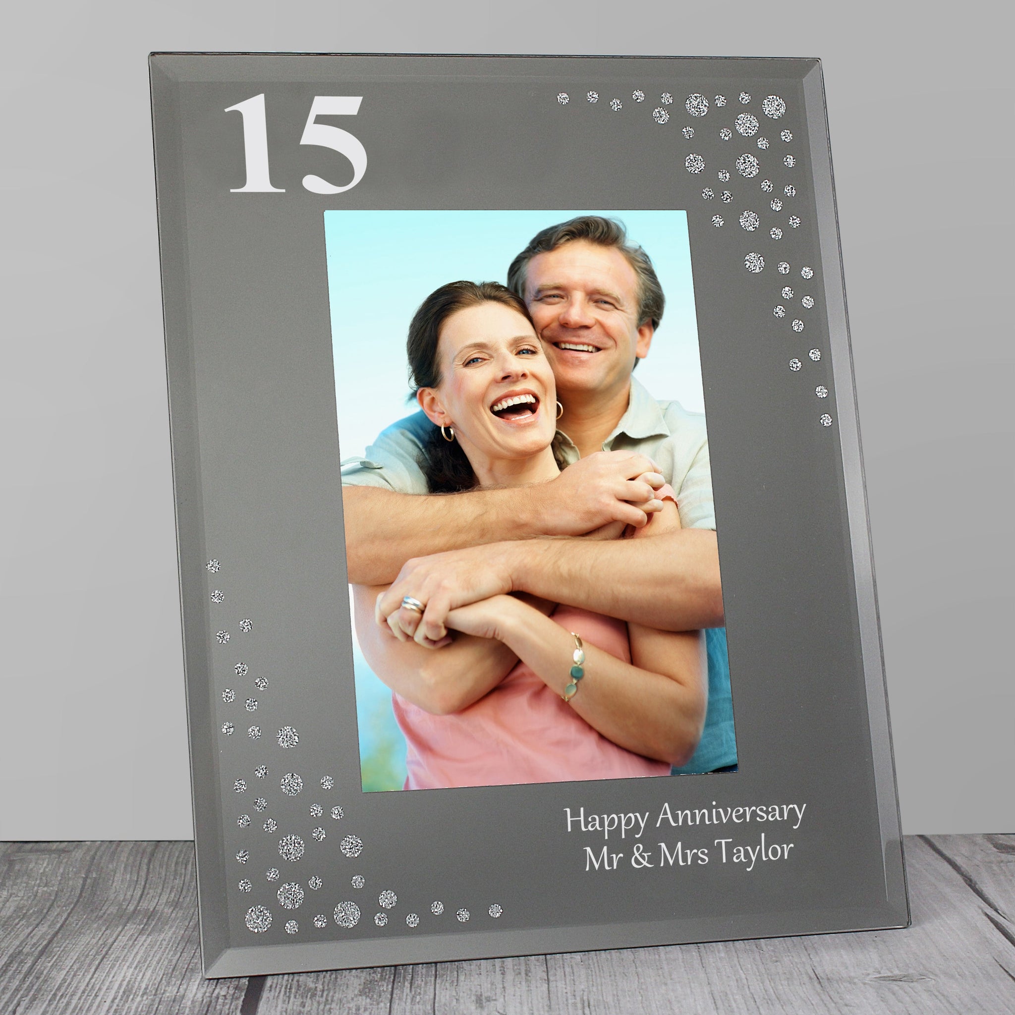 Personalised Big Age 6x4 Diamante Glass Photo Frame: 1 - Photo Frames By Gift Moments