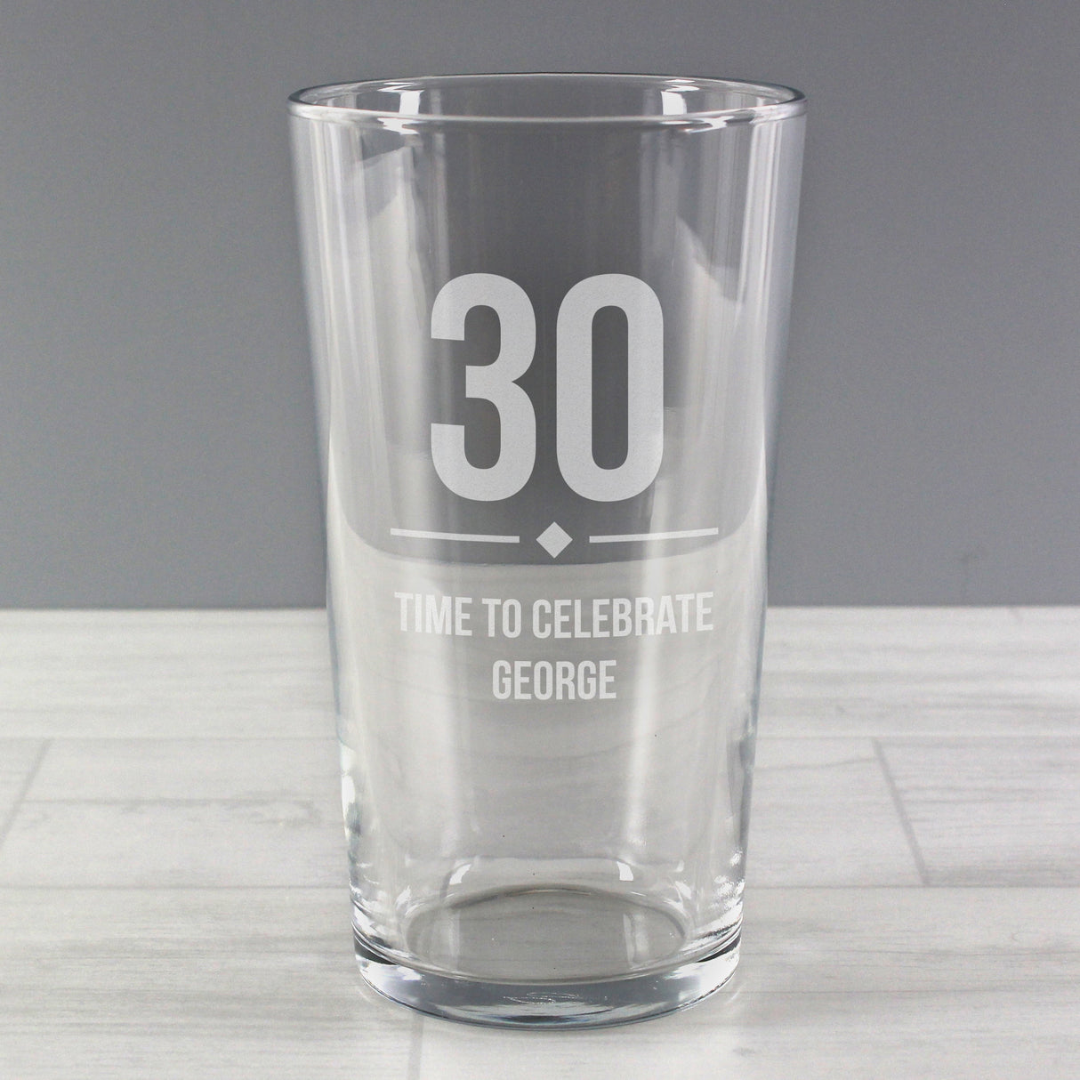 Personalised Big Age Birthday Pint Glass: 4 - Beer Glasses By Gift Moments