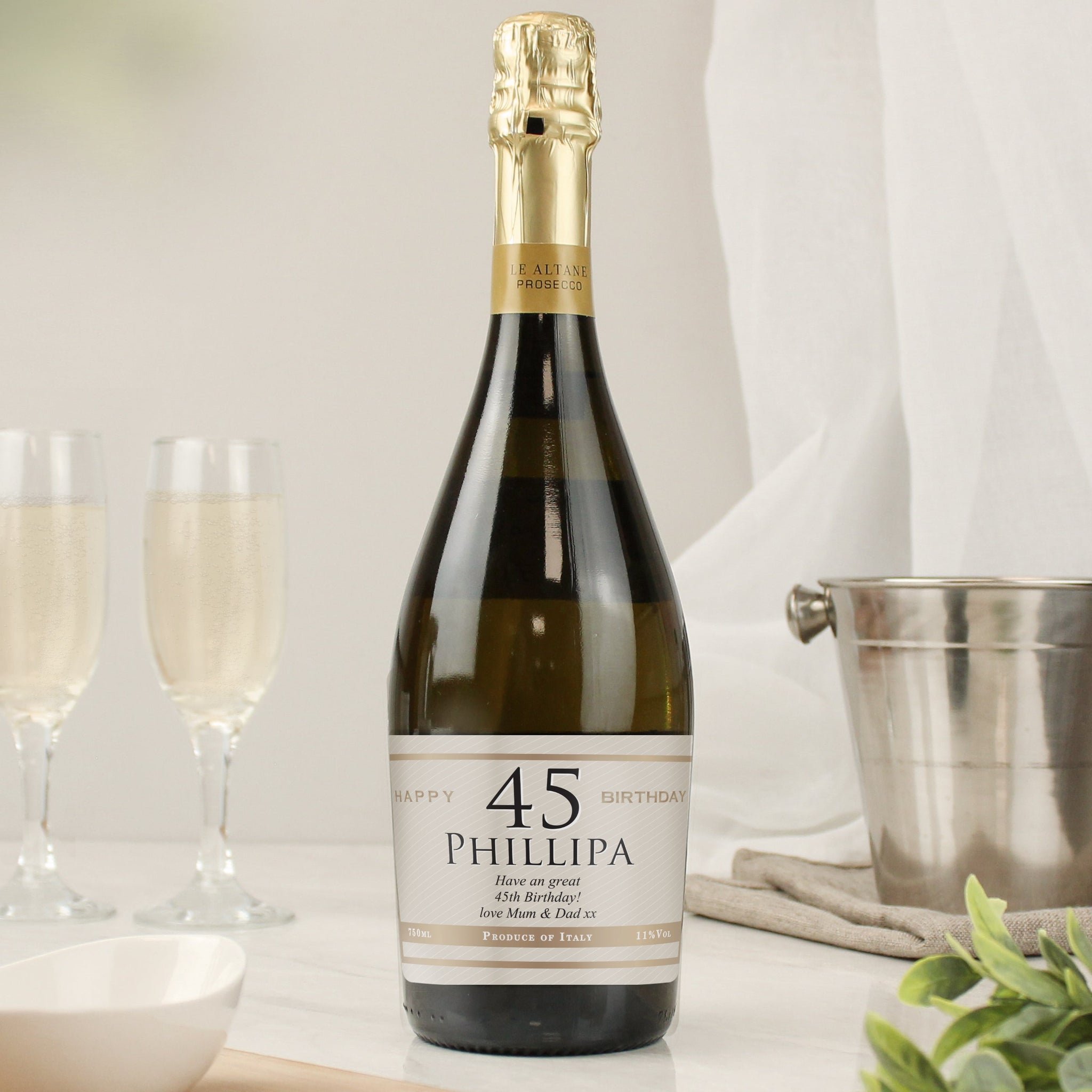 Personalised Big Age Birthday Prosecco: 1 - Prosecco By Gift Moments