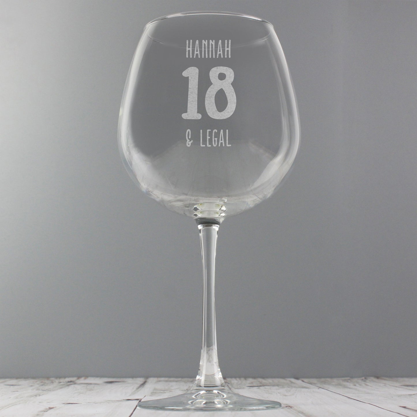 Personalised Big Age Bottle of Wine Glass: 4 - Wine Glasses By Gift Moments