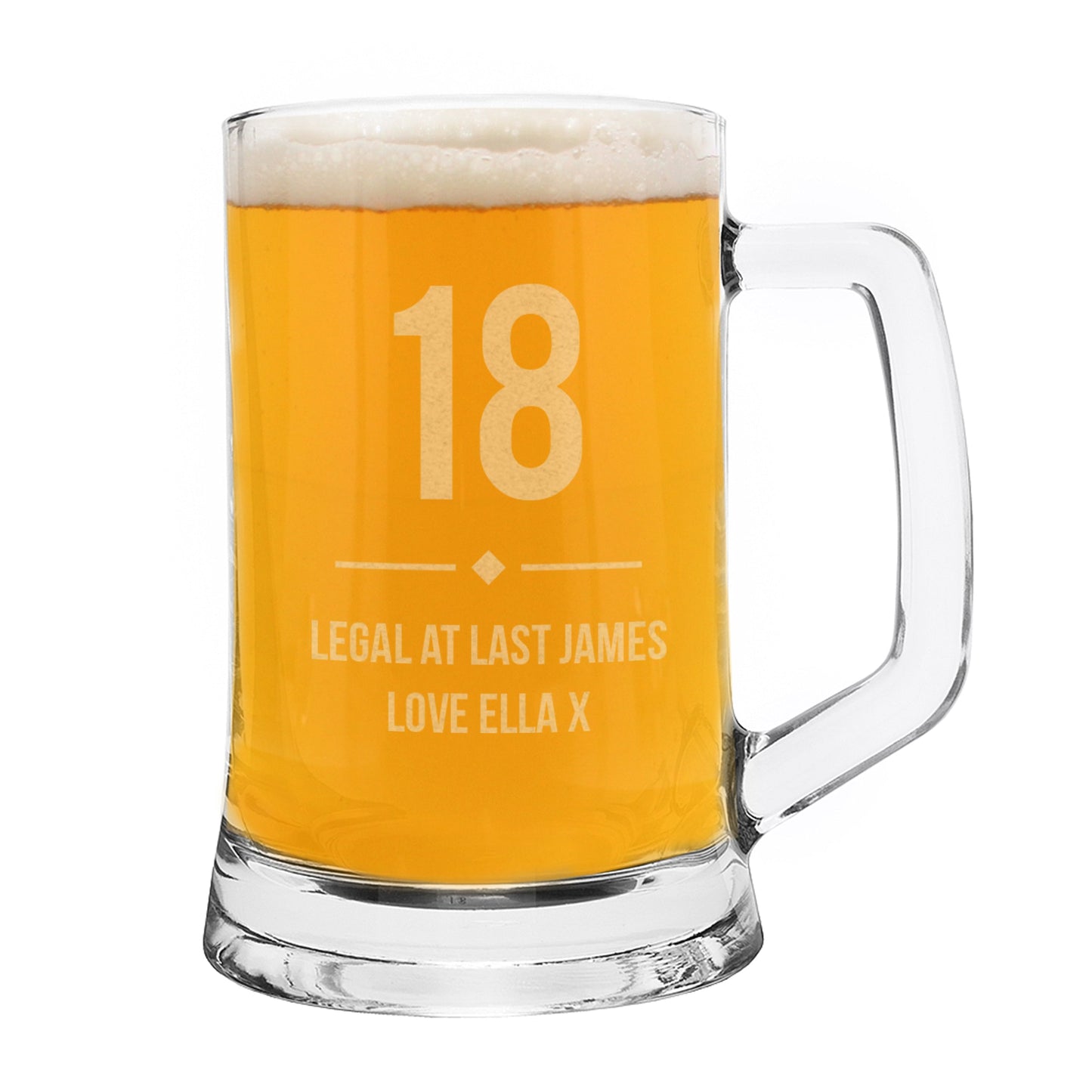 Personalised Big Age Glass Pint Stern Tankard: 2 - Tankards By Gift Moments
