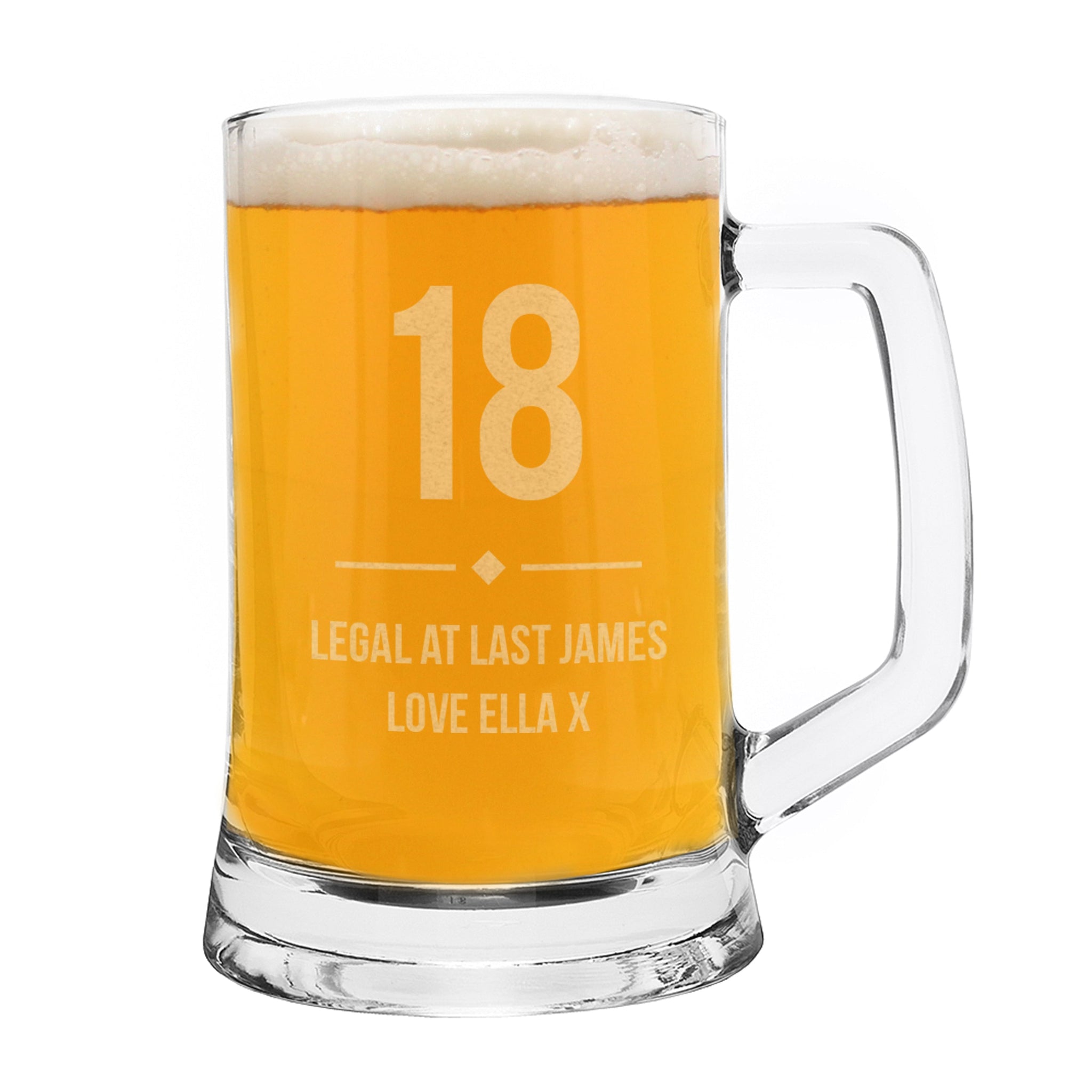 Personalised Big Age Glass Pint Stern Tankard: 2 - Tankards By Gift Moments