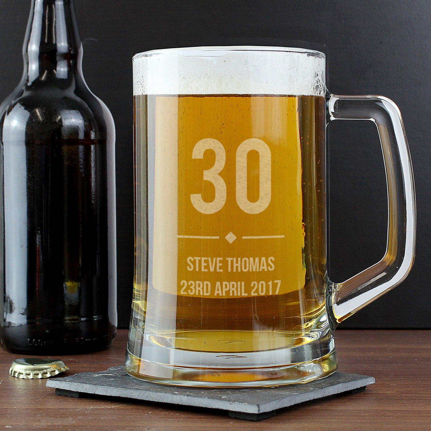 Personalised Big Age Glass Pint Stern Tankard: 4 - Tankards By Gift Moments