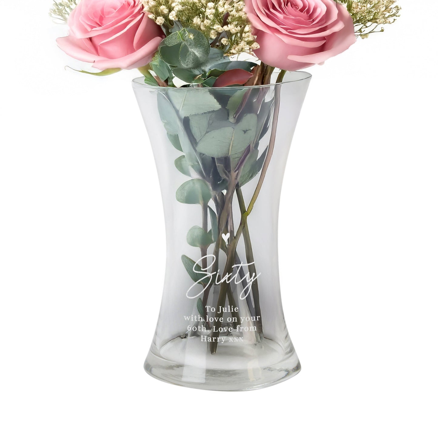 Personalised Big Age Glass Vase: 4 - Vases By Gift Moments