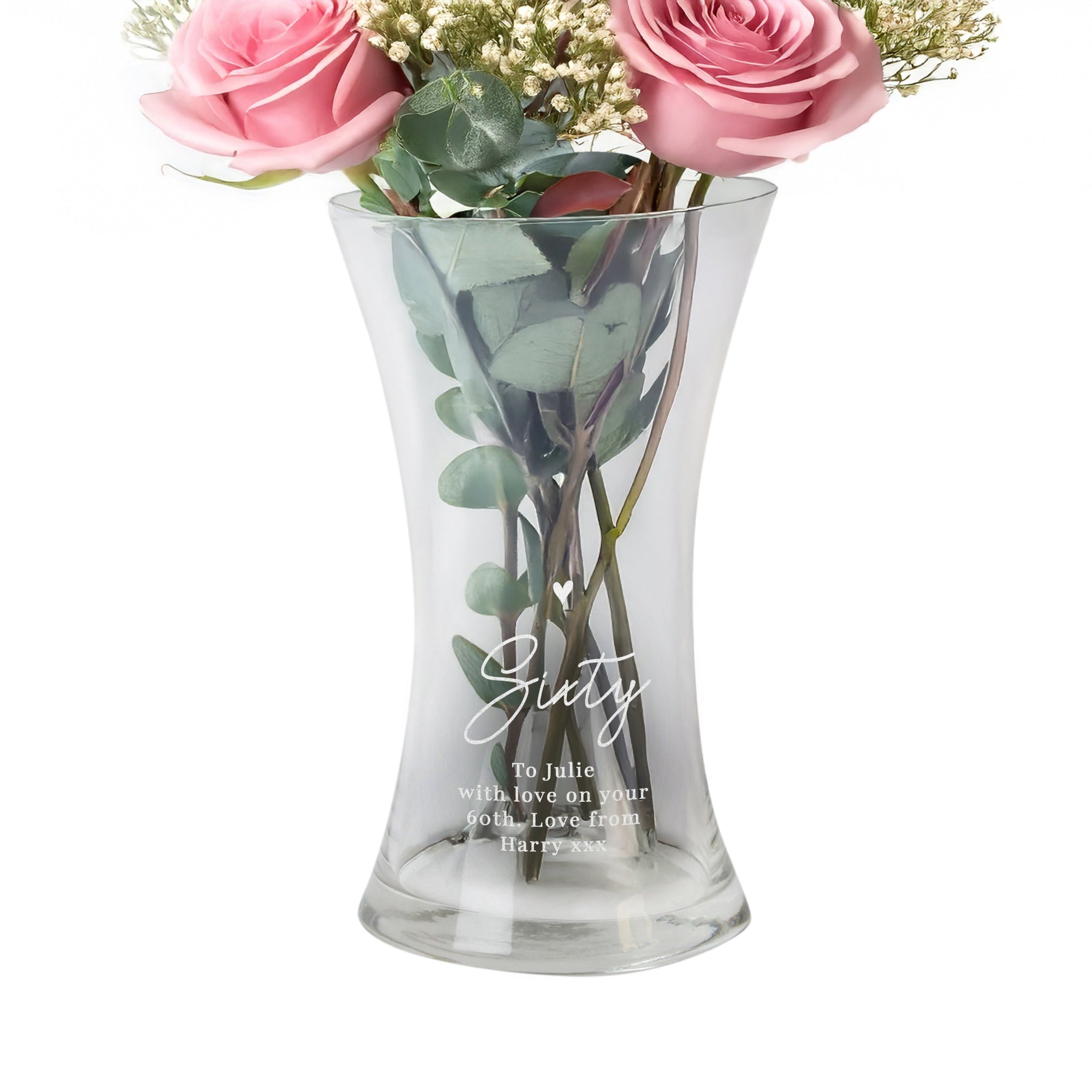 Personalised Big Age Glass Vase: 4 - Vases By Gift Moments
