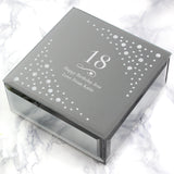 Personalised Big Age Swirls & Hearts Diamante Glass Trinket Box: 1 - Trinket Boxes By Gift Moments