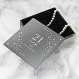 Personalised Big Age Swirls & Hearts Diamante Glass Trinket Box: 6 - Trinket Boxes By Gift Moments