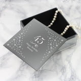 Personalised Big Age Swirls & Hearts Diamante Glass Trinket Box: 5 - Trinket Boxes By Gift Moments