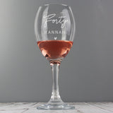 Personalised Big Age Wine Glass: 4 Wine Glasses By Gift Moments