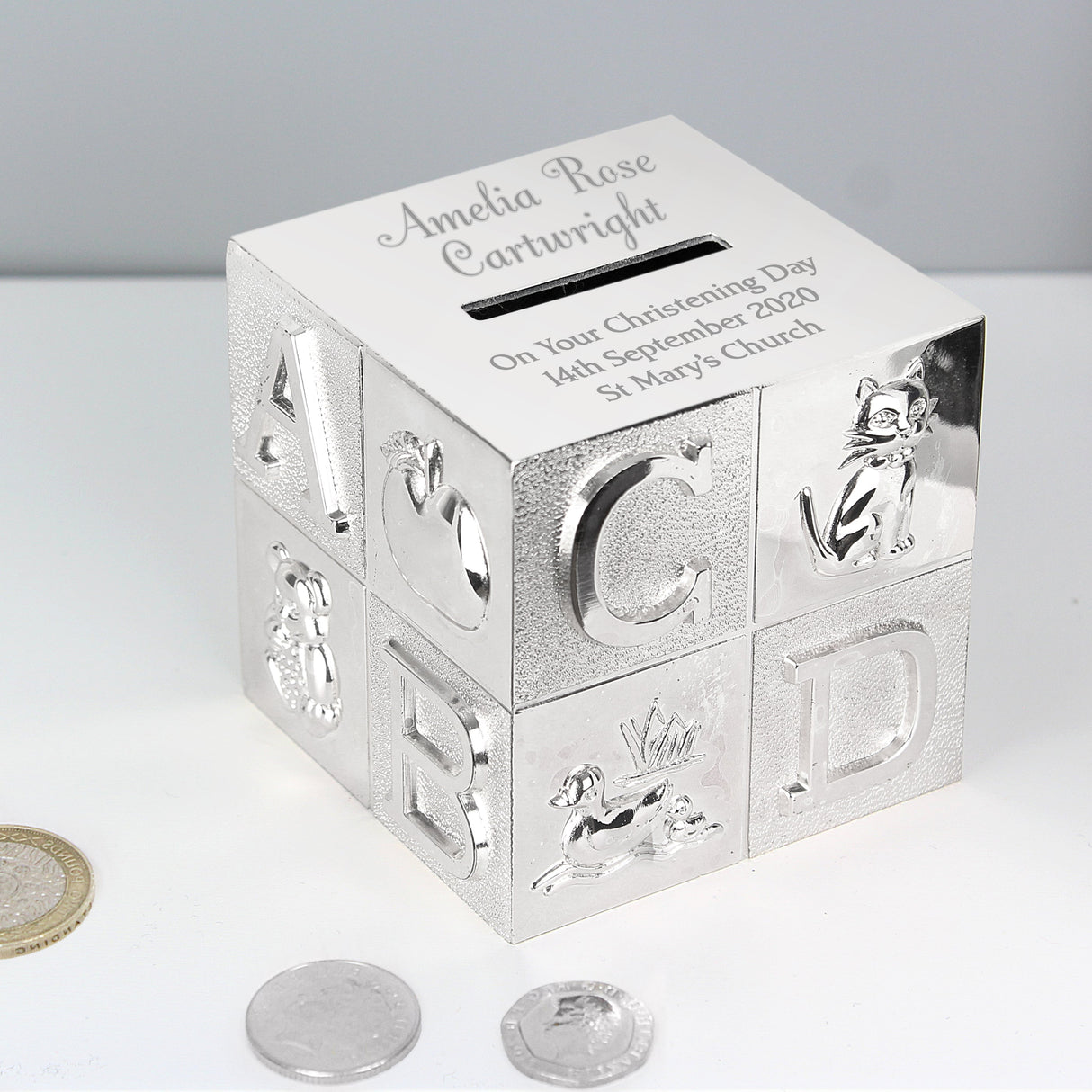Personalised Big Name ABC Money Box: 3 - Money Boxes By Gift Moments