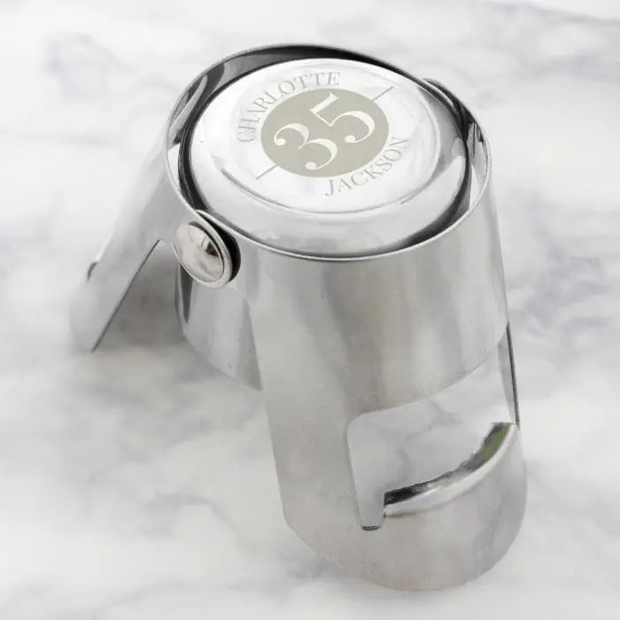 Personalised Big Number Bottle Stopper: 2 - Barware By Gift Moments