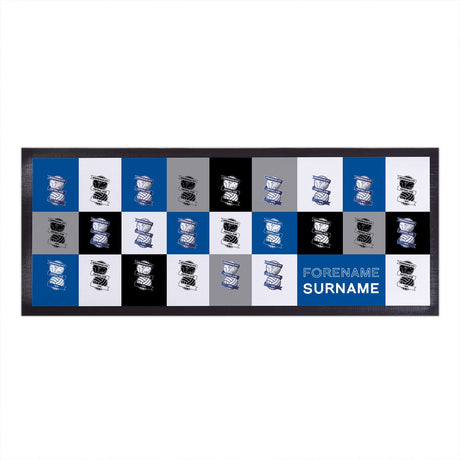 Personalised Birmingham City FC Chequered Bar Runner: 1 - Barware By Birmingham City