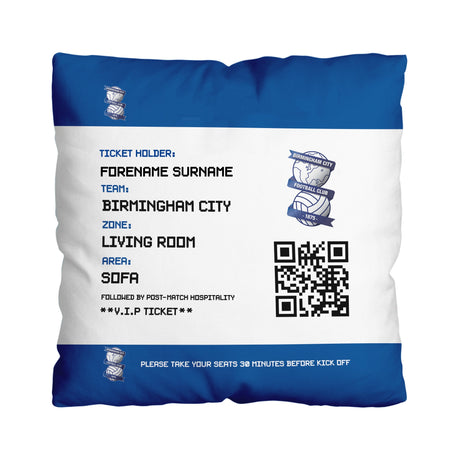 Personalised Birmingham City FC FD Ticket 18’’ Cushion: 1 - Cushions By Birmingham City