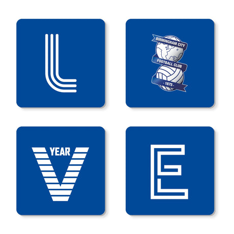 Personalised Birmingham City FC Love Coasters: 1 - Coasters By Birmingham City