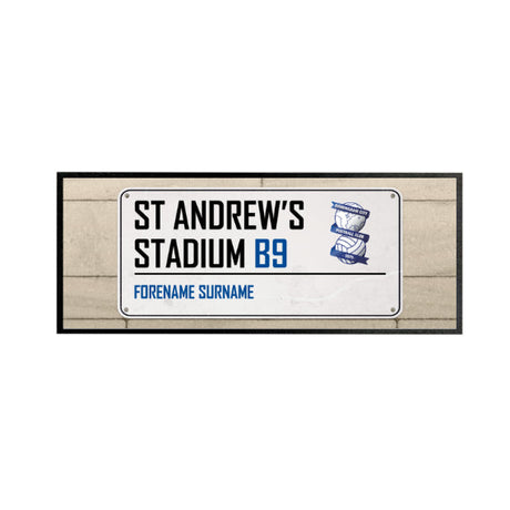 Personalised Birmingham City FC Street Sign Bar Runner: 1 - Barware By Birmingham City