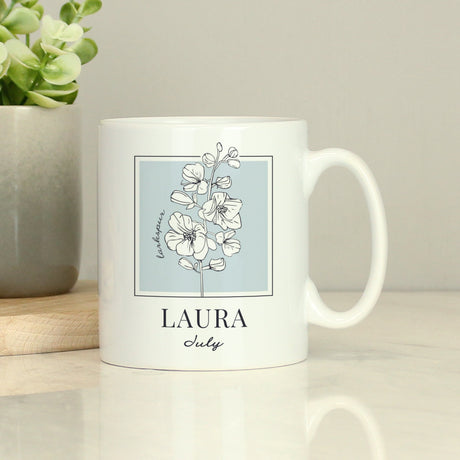 Personalised Birth Flower Mug: 10 - Mugs By Gift Moments