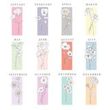 Personalised Birth Flower Pillar Candle: 3 - Candles By Gift Moments