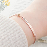 Personalised Birth Flower Swarovski Crystal Rose Gold Bracelets: 12 - November - Bracelets By Gift Moments