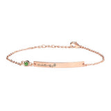 Personalised Birth Flower Swarovski Crystal Rose Gold Bracelets: 17 - Bracelets By Gift Moments