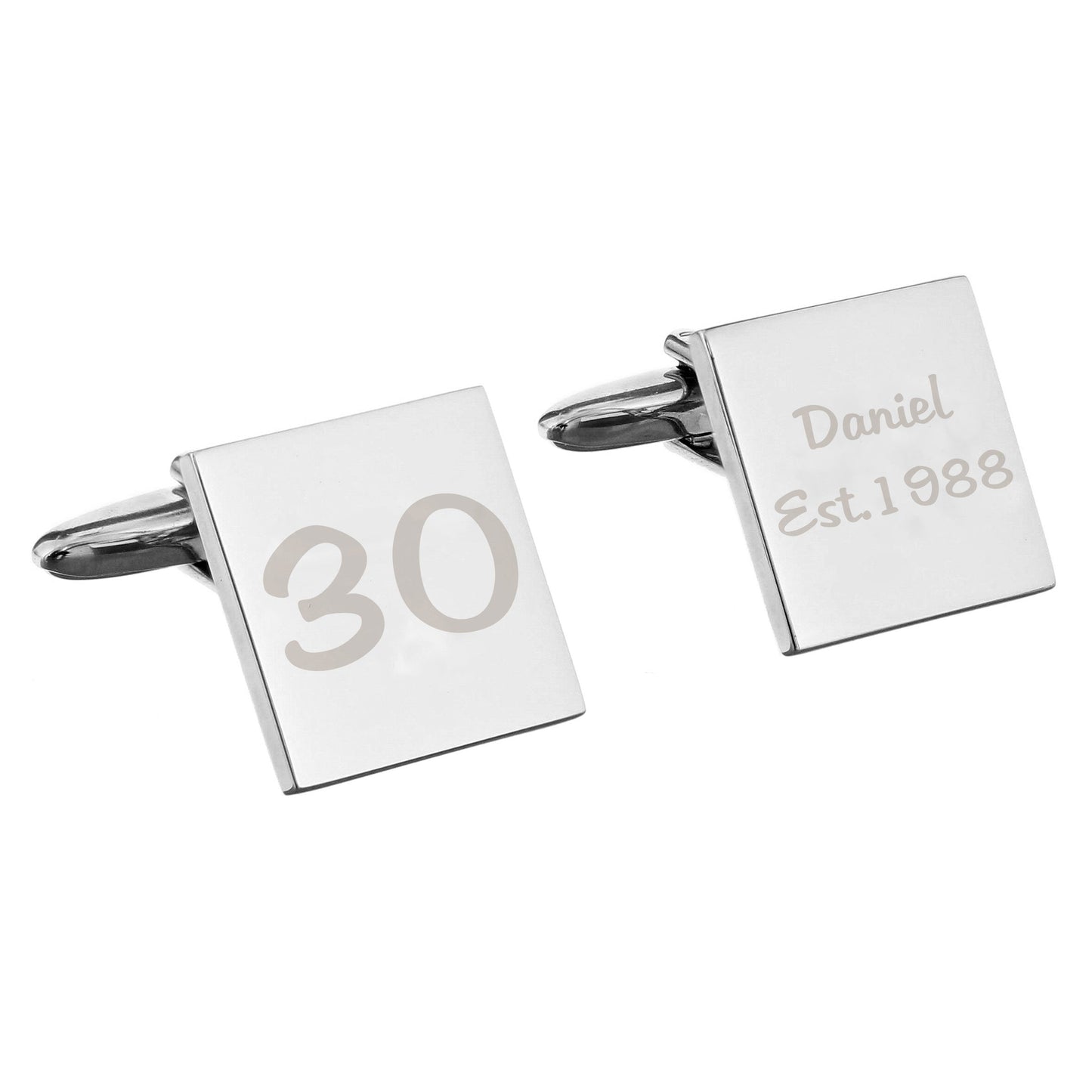 Personalised Birthday Big Age Cufflinks: 4 - Cufflinks & Tie Slides By Gift Moments