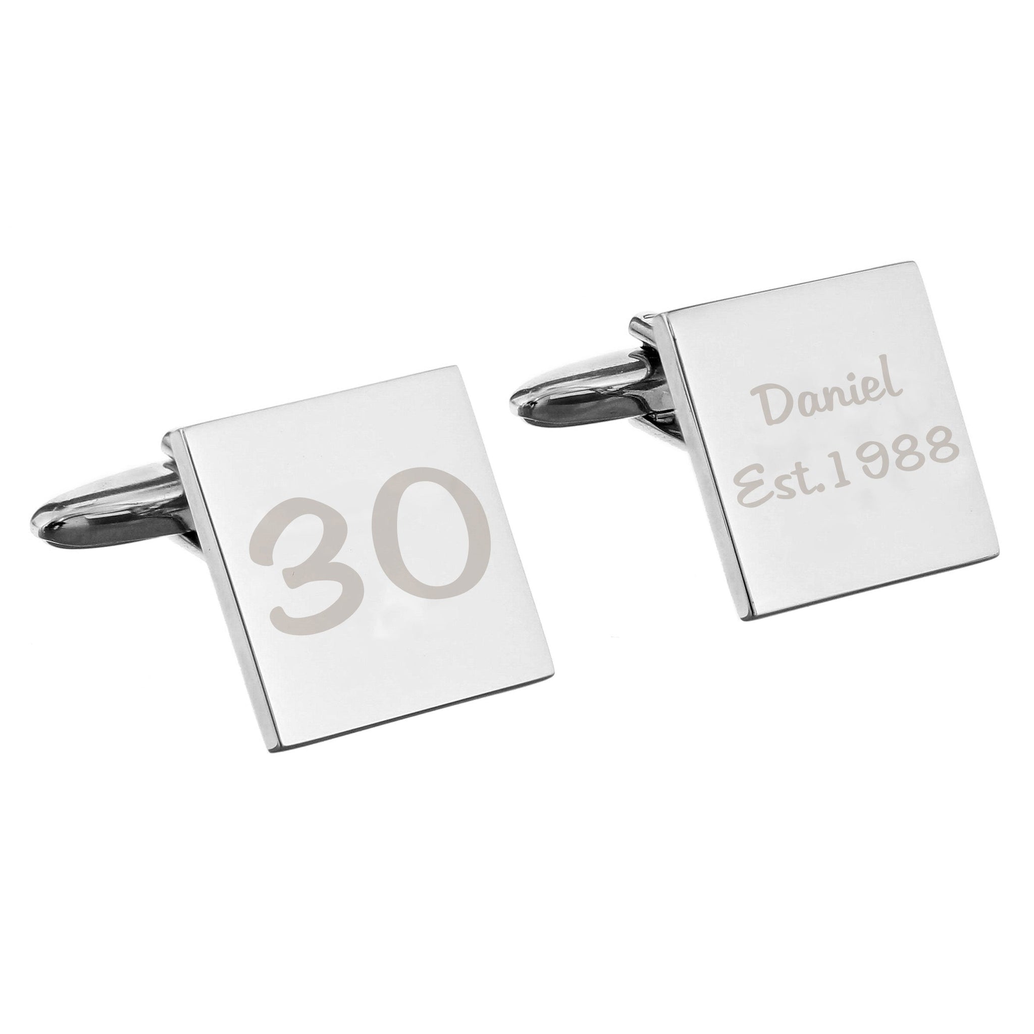 Personalised Birthday Big Age Cufflinks: 4 - Cufflinks & Tie Slides By Gift Moments
