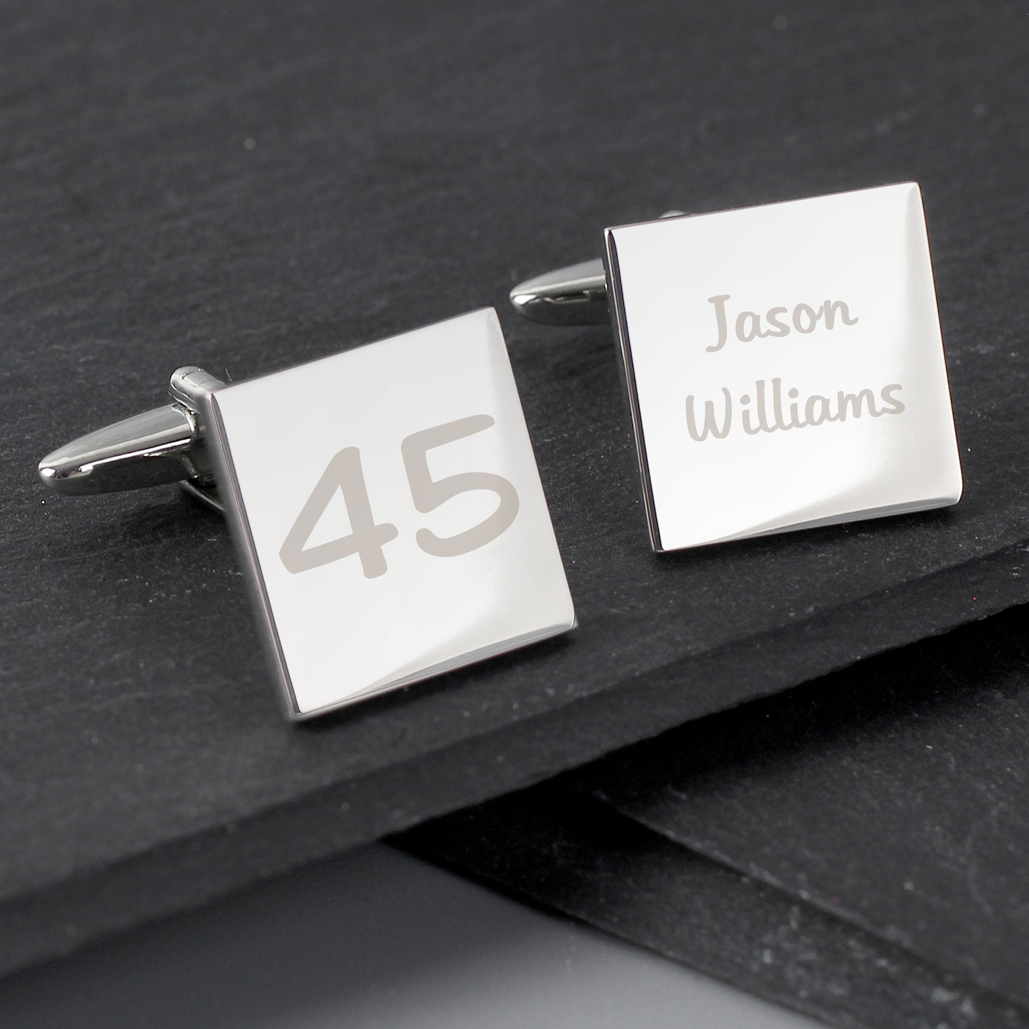 Personalised Birthday Big Age Cufflinks: 2 - Cufflinks & Tie Slides By Gift Moments