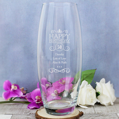 Personalised Birthday Bullet Vase: 4 - Vases By Gift Moments