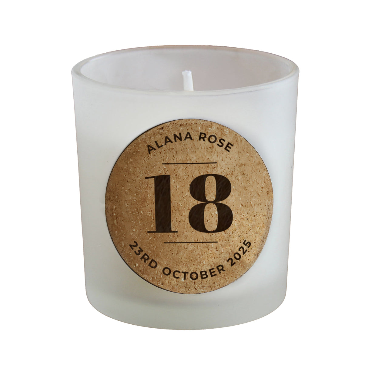 Personalised Birthday Cork Label Candle Jar: 4 - Candles By Gift Moments
