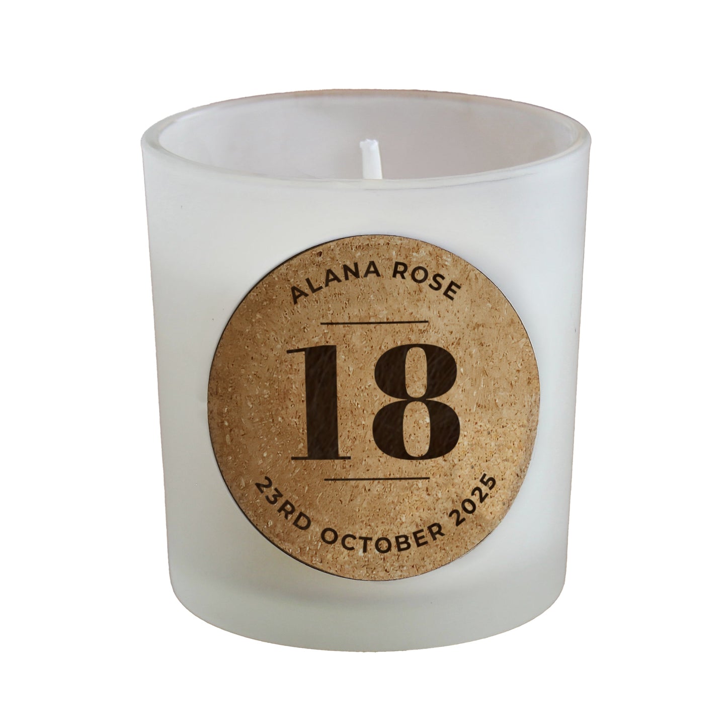 Personalised Birthday Cork Label Candle Jar: 4 - Candles By Gift Moments