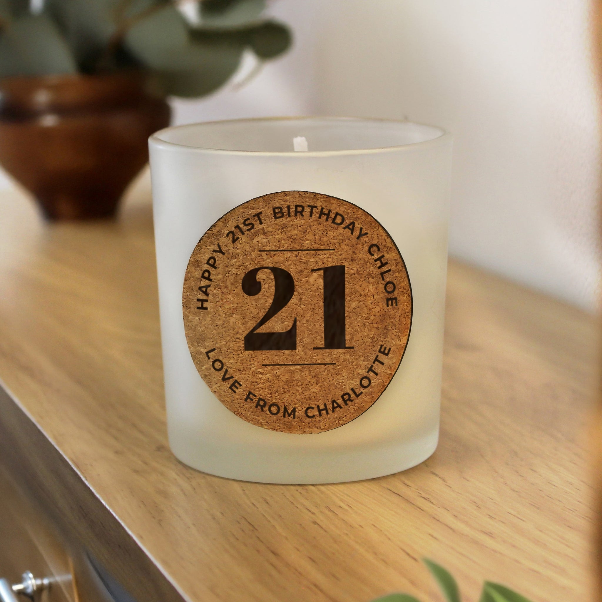 Personalised Birthday Cork Label Candle Jar: 1 - Candles By Gift Moments
