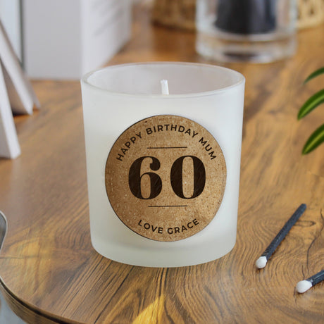Personalised Birthday Cork Label Candle Jar: 3 - Candles By Gift Moments