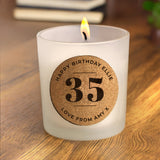 Personalised Birthday Cork Label Candle Jar: 2 - Candles By Gift Moments