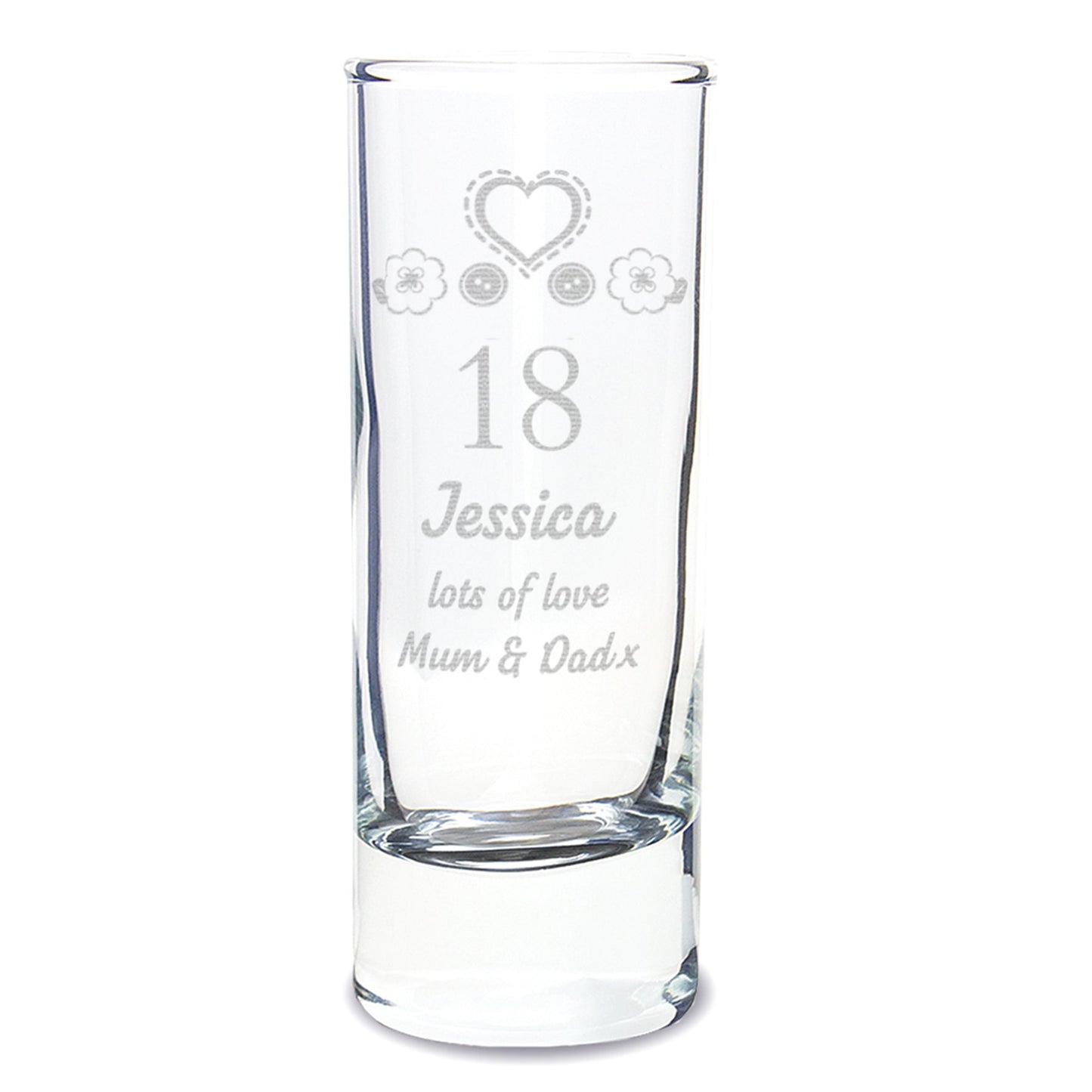 Personalised Birthday Craft Shot Glass Engraved: 2 - Shot Glasses By Gift Moments