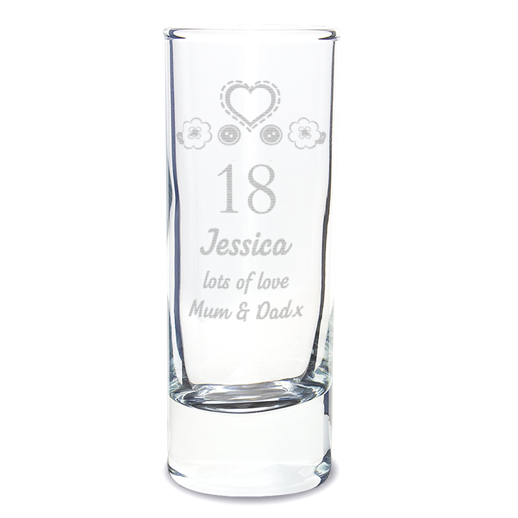 Personalised Birthday Craft Shot Glass Engraved: 2 - Shot Glasses By Gift Moments