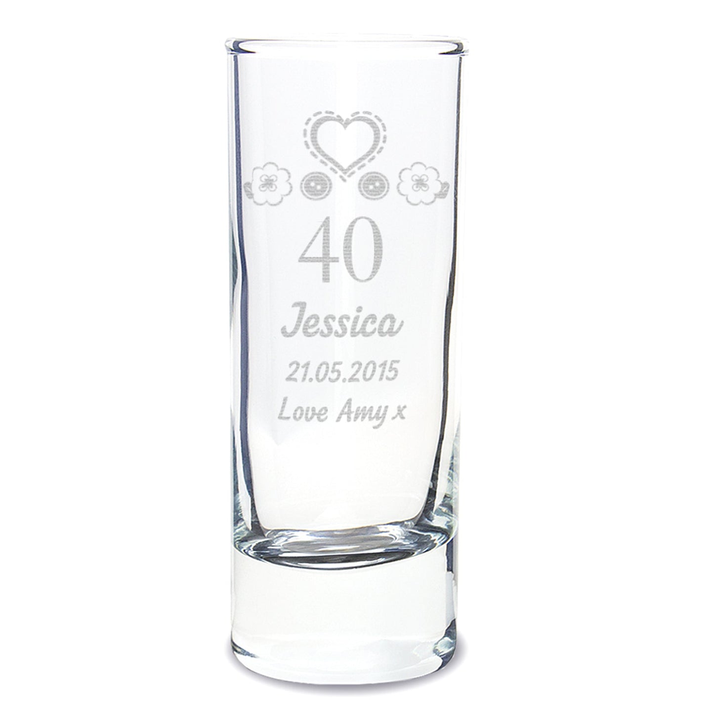 Personalised Birthday Craft Shot Glass Engraved: 5 - Shot Glasses By Gift Moments