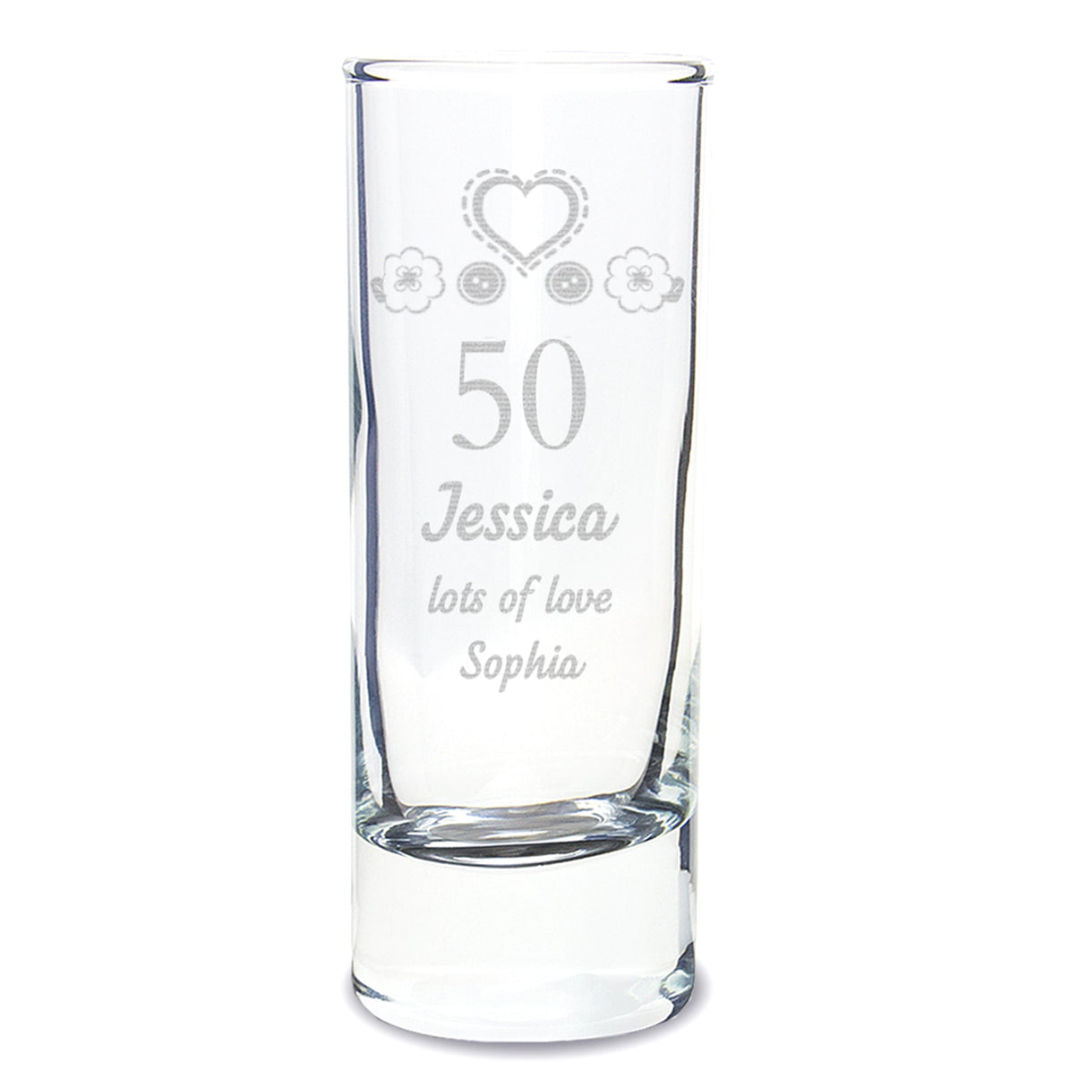 Personalised Birthday Craft Shot Glass Engraved: 6 - Shot Glasses By Gift Moments