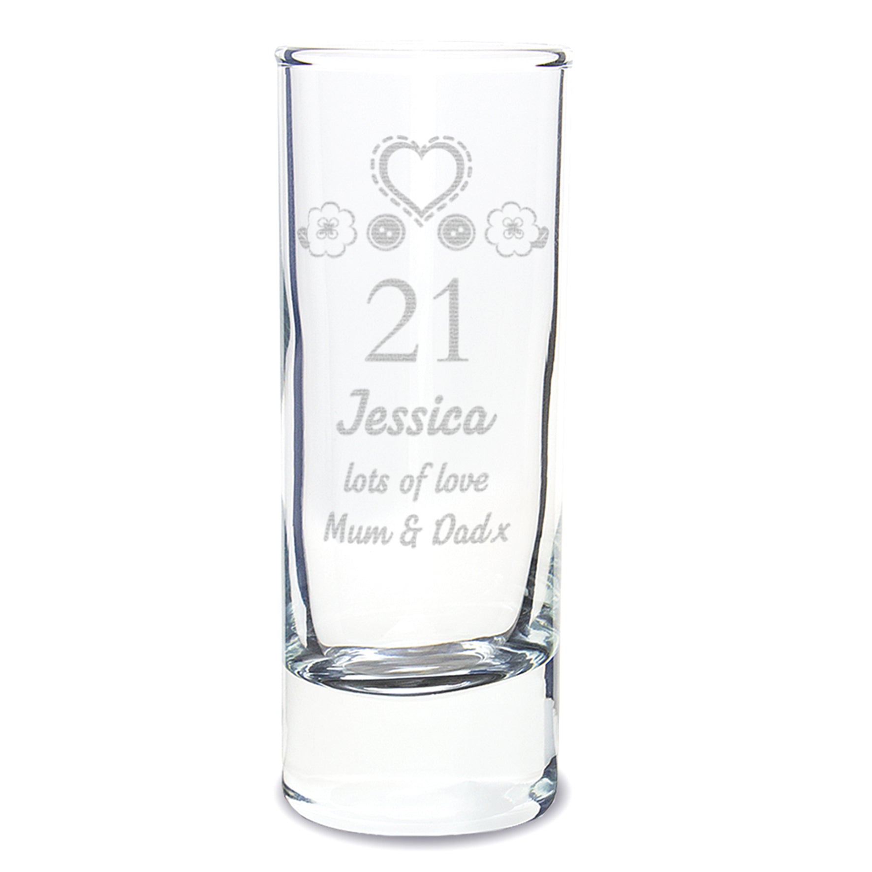 Personalised Birthday Craft Shot Glass Engraved: 3 - Shot Glasses By Gift Moments