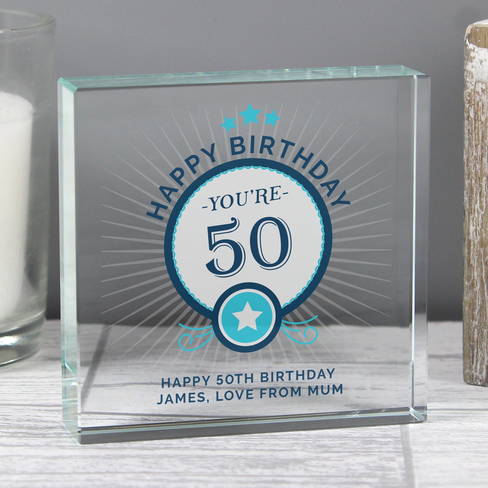 Personalised Birthday Crystal Token: 2 - Crystal Tokens By Gift Moments