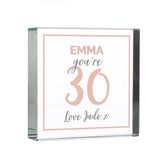 Personalised Birthday Rose Gold Crystal Token: 4 - Crystal Tokens By Gift Moments