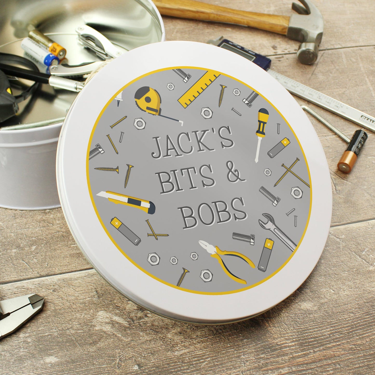 Personalised Bits & Bobs Metal Tin: 2 - Storage By Gift Moments