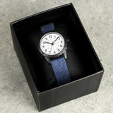 Personalised Black with Blue Canvas Strap Boys Watch: 3 - Watches By Gift Moments