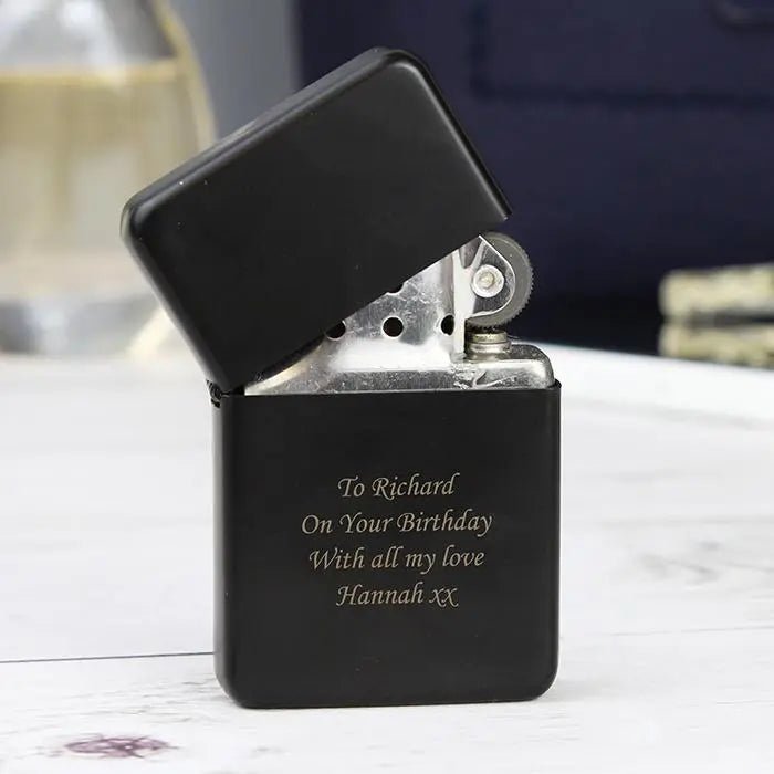 Personalised Black Lighter - Shop Smoking Accessories At Gift Moments - 1