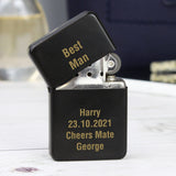 Personalised Black Lighter: 3 - Smoking Accessories By Gift Moments
