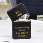 Personalised Black Lighter - Shop Smoking Accessories At Gift Moments - 1