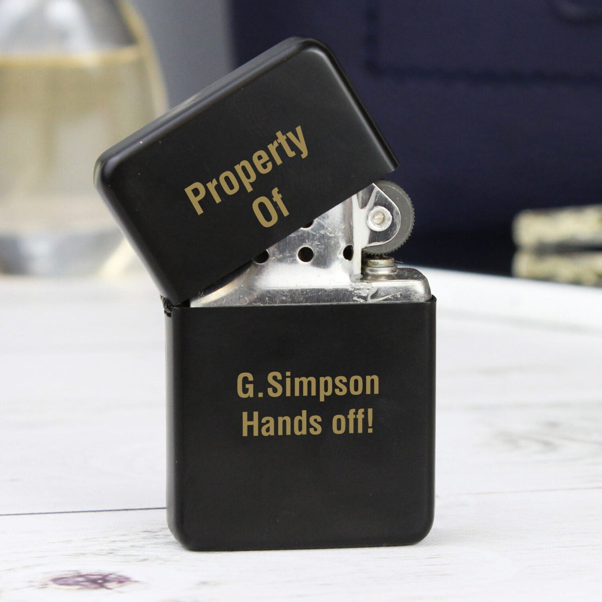 Personalised Black Lighter: 4 - Smoking Accessories By Gift Moments