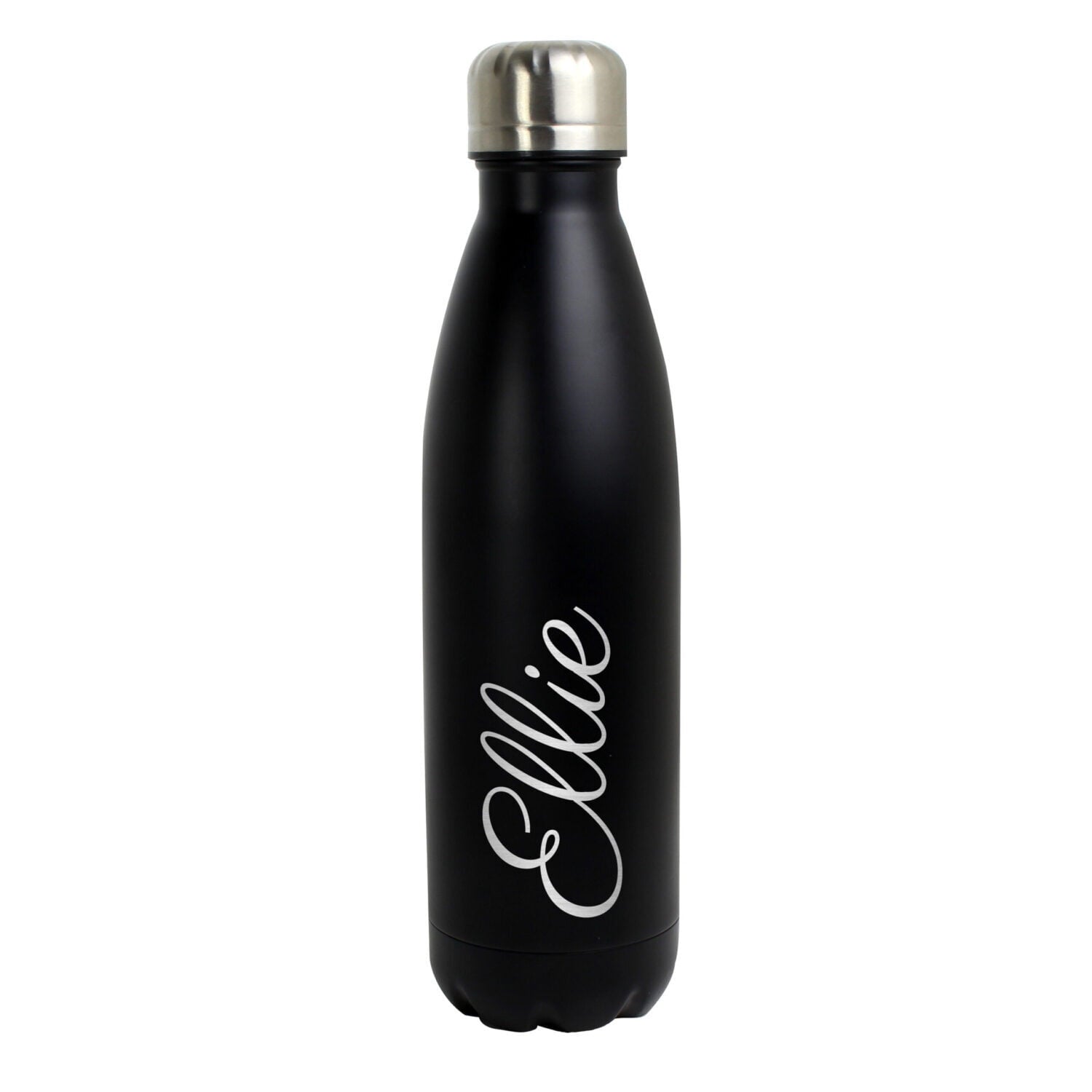 Personalised Black Metal Insulated Drinks Bottle: 6 - Water Bottles By Gift Moments