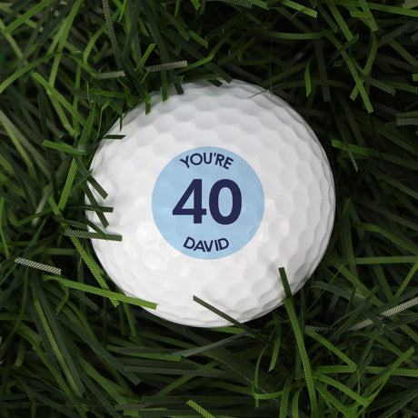 Personalised Blue Big Age Golf Ball: 2 - Golf Balls By Gift Moments